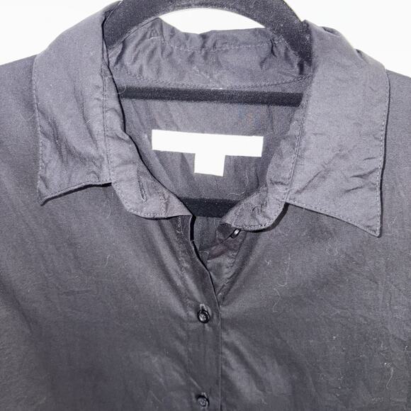 Boston Proper Black Poplin Blouse Tunic Women's Size 8 EUC - Picture 2 of 10